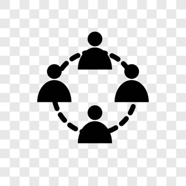 Saydam arka plan üzerinde ağ şeffaflık logo kavramı izole ağ vektör simgesi