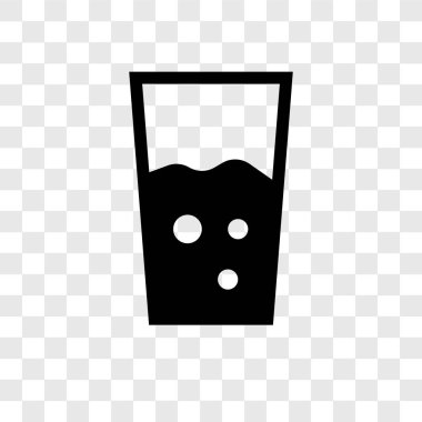 Saydam arka plan üzerinde cam şeffaflık logo kavramı izole cam vektör simgesi