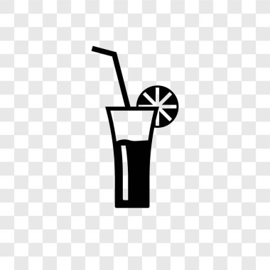 Saydam arka plan üzerinde kanlı mary şeffaflık logo kavramı izole bloody mary vektör simgesi