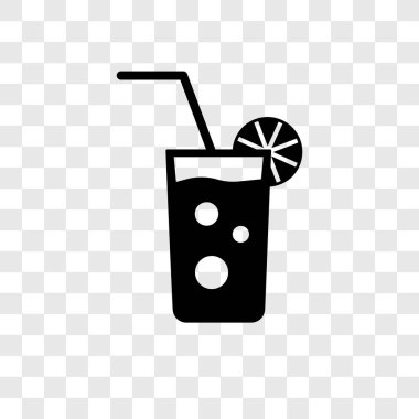 Saydam arka plan üzerinde Mojito şeffaflık logo kavramı izole Mojito vektör simgesi