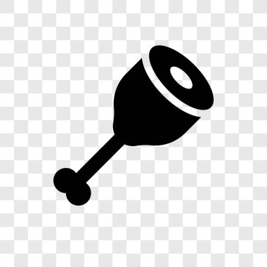 Saydam arka plan üzerinde Ham şeffaflık logo kavramı izole jambon vektör simgesi