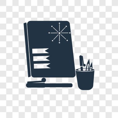 Şeffaf arka plan, planlama şeffaflık logo kavramı izole planlama vektör simgesi