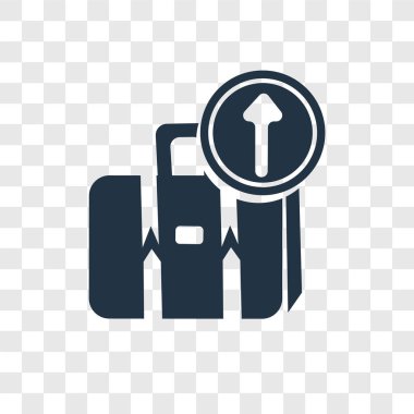 Saydam arka plan üzerinde seyahat şeffaflık logo kavramı izole seyahat vektör simgesi