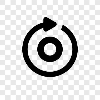 Saydam arka plan üzerinde yeniden şeffaflık logo kavramı izole vektör simge yeniden