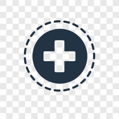 Saydam arka plan üzerinde Ekle şeffaflık logo kavramı izole vektör simge Ekle