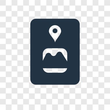 Saydam arka plan üzerinde seyahat rehberi şeffaflık logo kavramı izole seyahat rehberi vektör simgesi