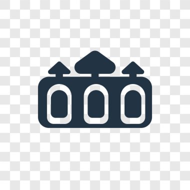 Saydam arka plan üzerinde kumdan kale şeffaflık logo kavramı izole kumdan kale vektör simgesi