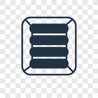 Saydam arka plan üzerinde hava yatağı şeffaflık logo kavramı izole hava yatağı vektör simgesi