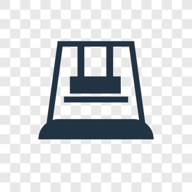 Saydam arka plan üzerinde Swing şeffaflık logo kavramı izole salıncak vektör simgesi