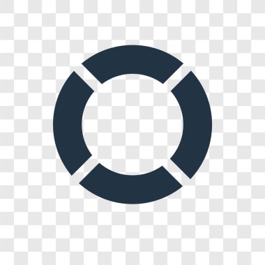 Saydam arka plan üzerinde Kauçuk halka şeffaflık logo kavramı izole kauçuk halka vektör simgesi