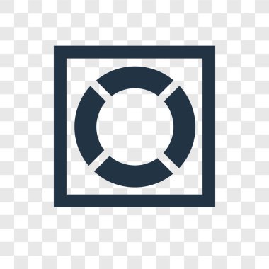 Saydam arka plan üzerinde cankurtaran şeffaflık logo kavramı izole cankurtaran vektör simgesi