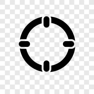 Saydam arka plan üzerinde daire şeffaflık logo kavramı izole daire vektör simgesi