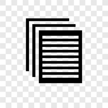 Saydam arka plan üzerinde kağıt şeffaflık logo kavramı izole kağıt vektör simgesi