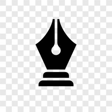 Saydam arka plan, Kalem aracını şeffaflık logo kavramı izole kalem aracı vektör simgesi