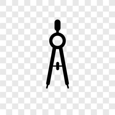 Saydam arka plan üzerinde pusula şeffaflık logo kavramı izole pusula vektör simgesi