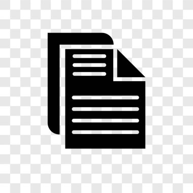 Şeffaf arka plan, metin şeffaflık logo kavramı ile kağıt üzerinde izole metin vektör simgesi ile kağıt