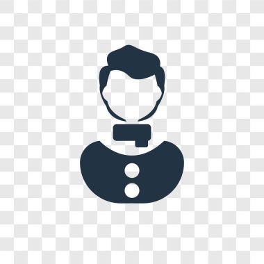 Saydam arka plan üzerinde adam şeffaflık logo kavramı izole adam vektör simgesi