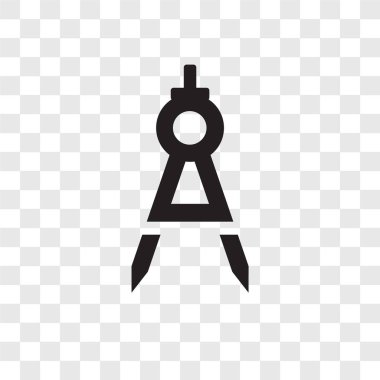 Çizmek pusula vektör simgesi üzerinde şeffaf arka plan izole, pusula şeffaflık logo kavramı ile çizmek