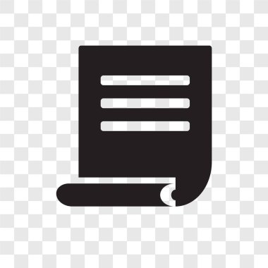 Diploma ile şeffaf arka plan, Diploma bir şerit şeffaflık logo kavramı ile izole bir şerit vektör simgesi