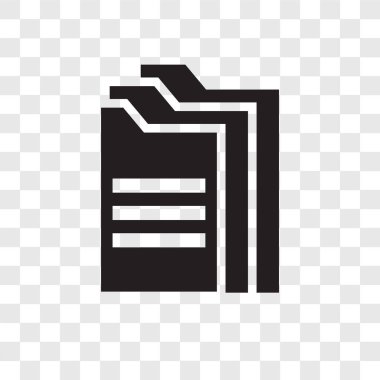 Arşiv şeffaf arka plan üzerinde arşiv şeffaflık logo kavramı izole simge vektör