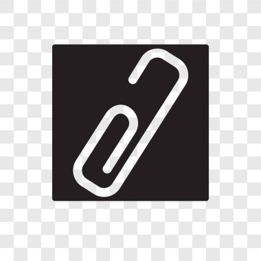 Saydam arka plan üzerinde ataç şeffaflık logo kavramı izole ataç vektör simgesi