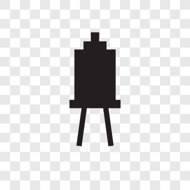 Saydam arka plan üzerinde tuval saydam logo kavramı izole tuval vektör simgesi