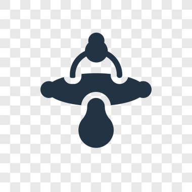 Saydam arka plan üzerinde emzik şeffaflık logo kavramı izole emzik vektör simgesi