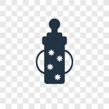 Saydam arka plan üzerinde bebek fincan saydamlık logo kavramı izole bebek Kupası vektör simgesi