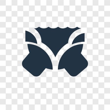 Saydam arka plan üzerinde bebek bezi şeffaflık logo kavramı izole bebek bezi vektör simgesi