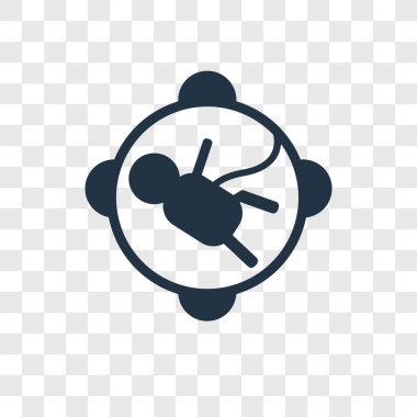 Saydam arka plan üzerinde Fetus şeffaflık logo kavramı izole fetus vektör simgesi