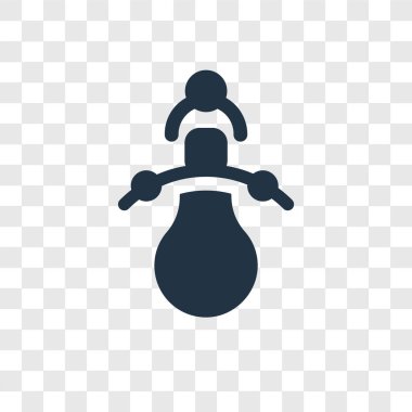 Saydam arka plan üzerinde emzik şeffaflık logo kavramı izole emzik vektör simgesi