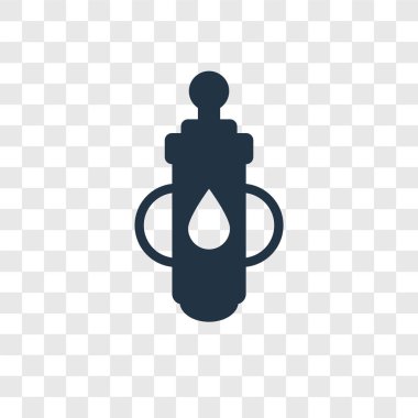 Saydam arka plan üzerinde Besleyici şeffaflık logo kavramı izole besleyici vektör simgesi