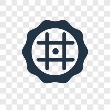 Saydam arka plan üzerinde pasta şeffaflık logo kavramı izole pasta vektör simgesi