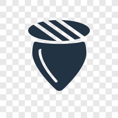 Saydam arka plan üzerinde meşe palamudu şeffaflık logo kavramı izole meşe palamudu vektör simgesi