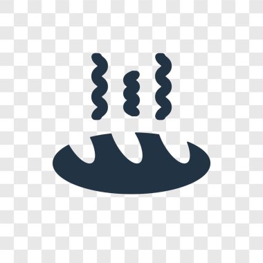 Saydam arka plan üzerinde ekmek şeffaflık logo kavramı izole ekmek vektör simgesi