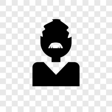 Saydam arka plan üzerinde öğretmen şeffaflık logo kavramı izole öğretmen vektör simgesi