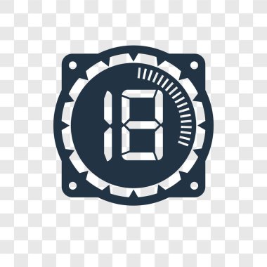 Saydam arka plan üzerinde zaman şeffaflık logo kavramı izole zaman vektör simgesi