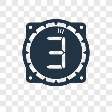 Saydam arka plan üzerinde zaman şeffaflık logo kavramı izole zaman vektör simgesi