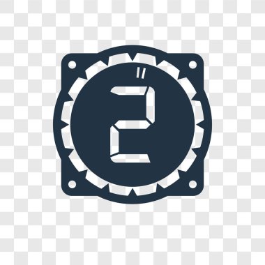 Saydam arka plan üzerinde zaman şeffaflık logo kavramı izole zaman vektör simgesi