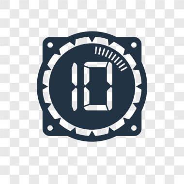 Saydam arka plan üzerinde zaman şeffaflık logo kavramı izole zaman vektör simgesi