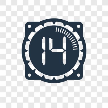 Saydam arka plan üzerinde zaman şeffaflık logo kavramı izole zaman vektör simgesi