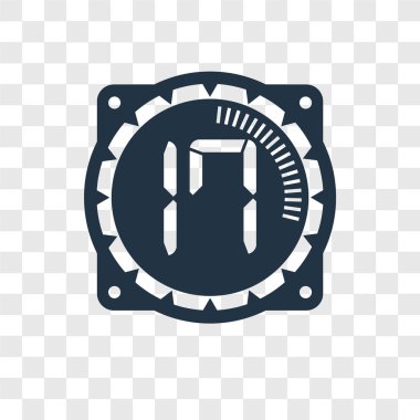 Saydam arka plan üzerinde zaman şeffaflık logo kavramı izole zaman vektör simgesi