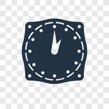 Saydam arka plan üzerinde zaman şeffaflık logo kavramı izole zaman vektör simgesi