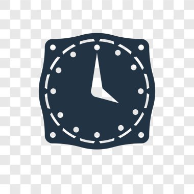 Saydam arka plan üzerinde zaman şeffaflık logo kavramı izole zaman vektör simgesi