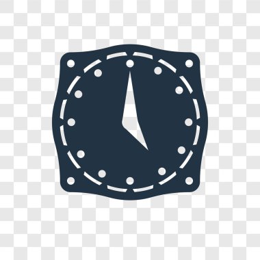 Saydam arka plan üzerinde zaman şeffaflık logo kavramı izole zaman vektör simgesi