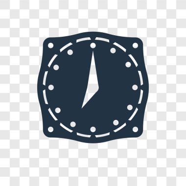 Saydam arka plan üzerinde zaman şeffaflık logo kavramı izole zaman vektör simgesi