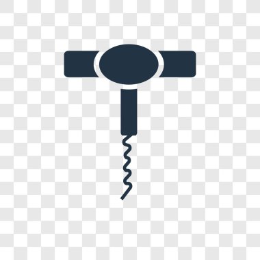 modaya uygun bir tasarım tarzı tirbuşon simgesi. tirbuşon simgesi üzerinde şeffaf arka plan izole. tirbuşon vektör simgesi basit ve modern düz simgesi web sitesi, mobil, logo, app, UI. tirbuşon simge vektör çizim, Eps10.