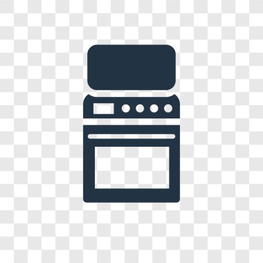 modaya uygun bir tasarım tarzı fırın simgesi. Fırın simgesi üzerinde şeffaf arka plan izole. Fırın vektör simgesi basit ve modern düz simgesi web sitesi, mobil, logo, app, UI. Fırın simge vektör çizim, Eps10.
