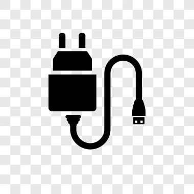 modaya uygun bir tasarım tarzı şarj simgesi. saydam arka plan üzerinde izole şarj simgesi. şarj cihazı vektör simgesi basit ve modern düz simgesi web sitesi, mobil, logo, app, UI. şarj cihazı simge vektör çizim, Eps10.