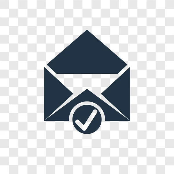 Mailpictogram Vector Geïsoleerd Transparante Achtergrond Mail Transparantie Logo Concept — Stockvector